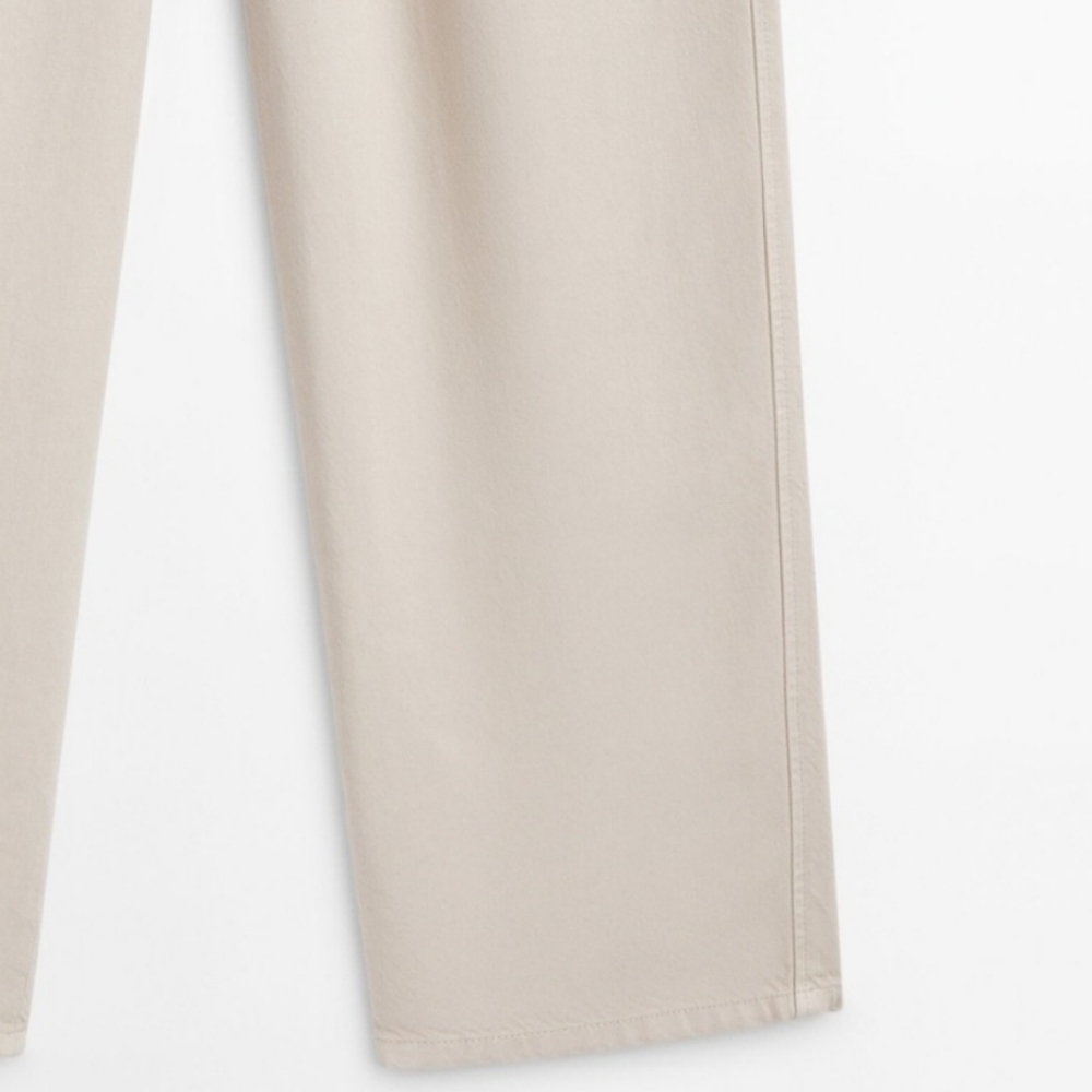 Massimo Dutti Beige 100% Lyocell Loose Fit Trousers - Picture 8 of 12
